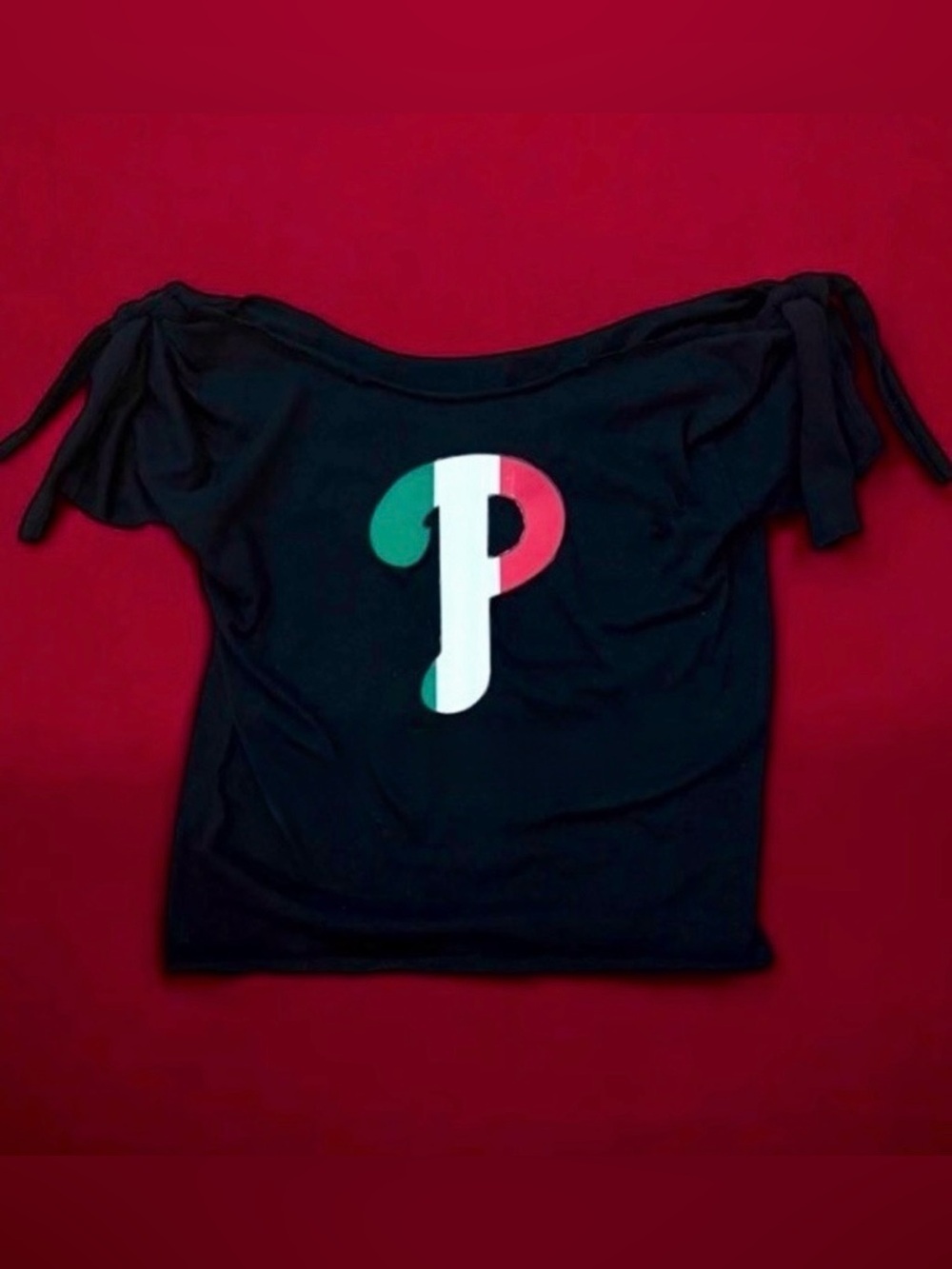 Italian Phillies off the shoulder shirt
